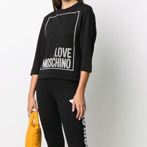 MOSCHINO Jewel Logo Print Knitted Top